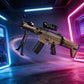 SCAR electric gel ball blaster with adjustable scope and tactical rail