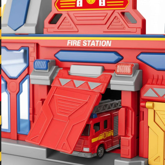 City Action 6-in-1 Fuel Station with Retail Shop Playset