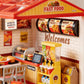 Small Town in Big City DIY Mini Fast Food Shop – Miniature Scene Set (125 PCS)