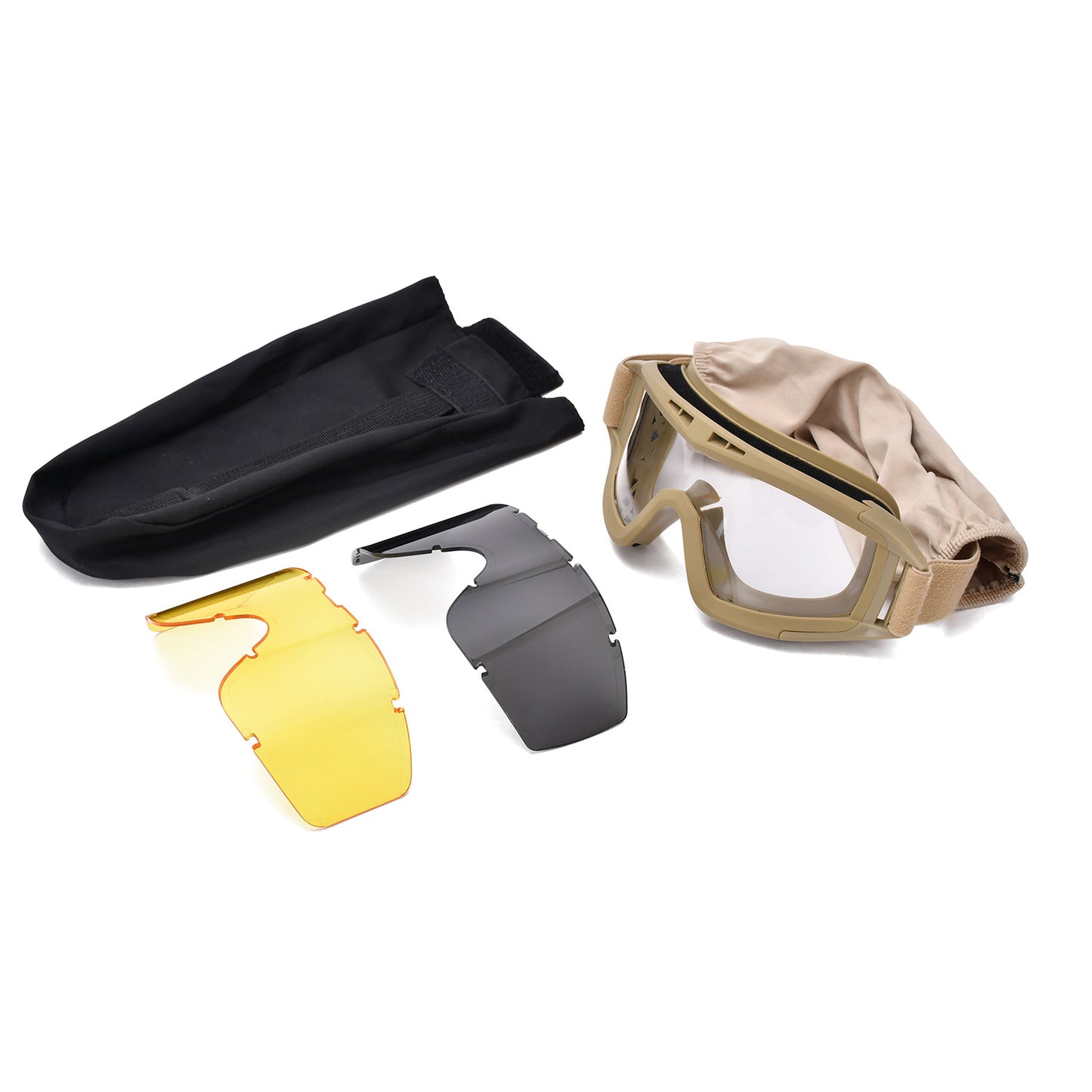 Tactical Airsoft Goggles with Interchangeable Lenses – Protective Shooting Glasses
