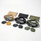 Tactical airsoft goggles with interchangeable lenses
