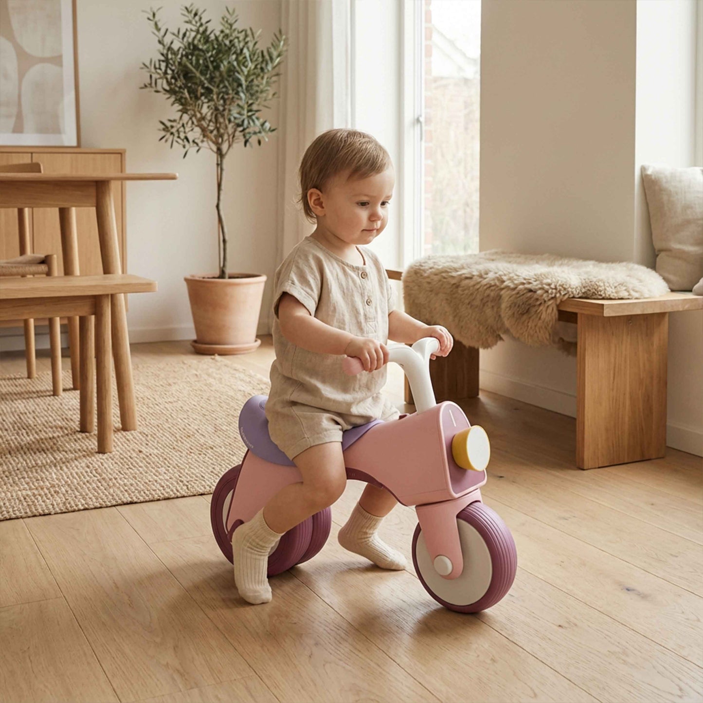 Baby Balance Bike – Toddler Ride-On Balance Car (Pink, Green, Blue)