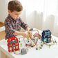 Portable kids train playset storage case design