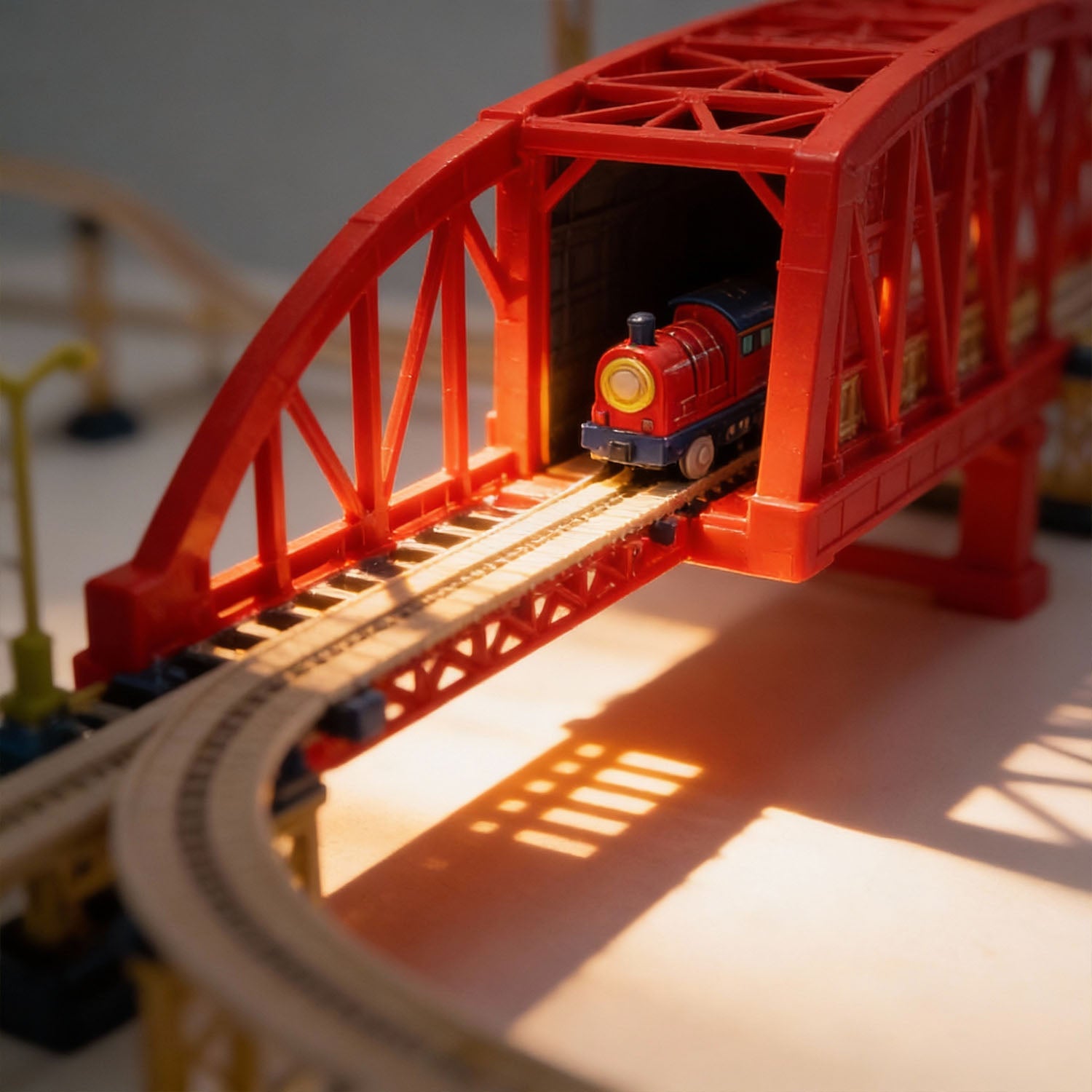 Kids city railway train playset with carry case storage