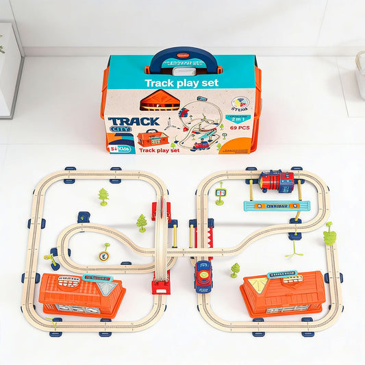 Portable train toy for kids ages 3 and up