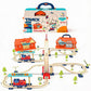 Track City train set assembled with loop and station