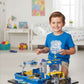 Police Station Dispatch Combined Playset with Lights & Sounds – DIY Assembly Toy Set