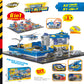 Police Station Dispatch Combined Playset with Lights & Sounds – DIY Assembly Toy Set