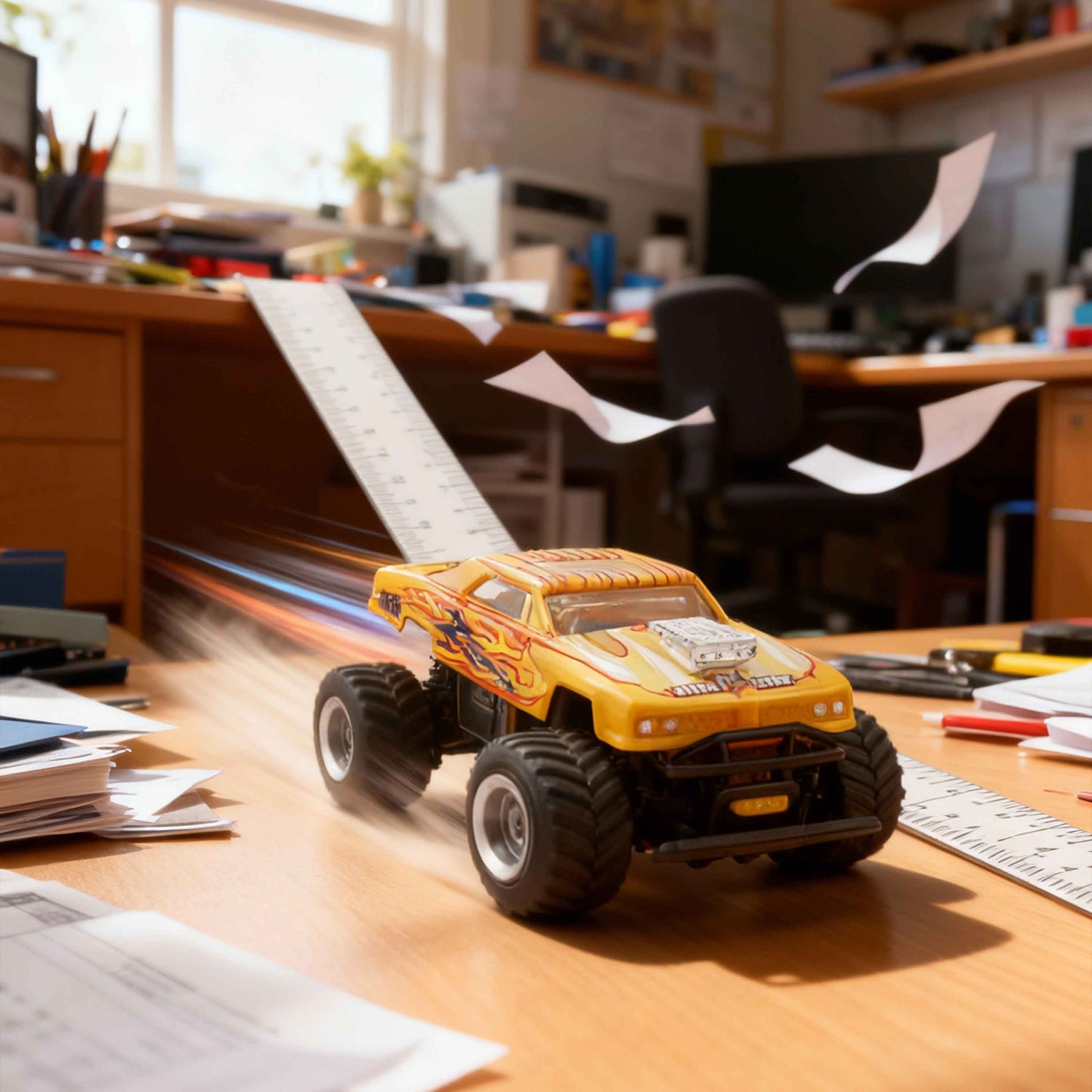 Windstorm Trucks Mini RC Monster Truck yellow