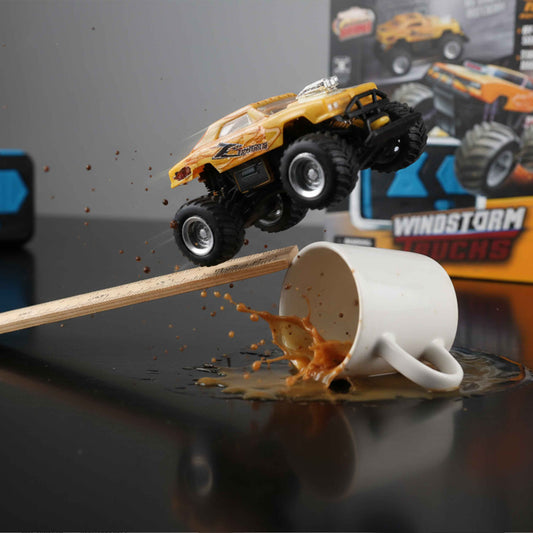 Windstorm Trucks Mini RC Monster Truck yellow